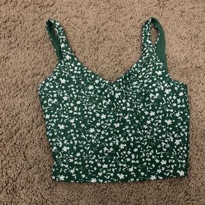 Floral Green Women's workout Top